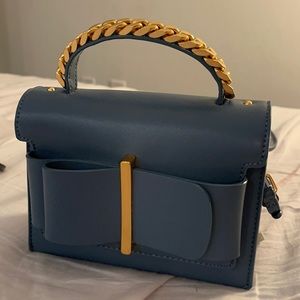 Charles & Keith Med Blue Chain Crossbody HandBag